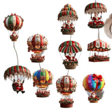 Wooden Christmas Ornament Rotating Snowman Design 30 pcs