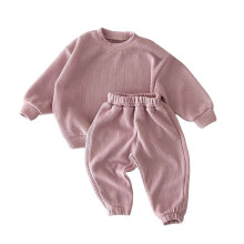 Corduroy Sweatshirt Top for Toddler Girls and Boys Pink 0-3