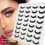Russian Curl False Eyelashes Synthetic 16 Pairs 1