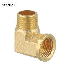 Brass 90-Degree Elbow Fitting 1/8 1/4 3/8 1/2 NPT