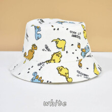 (White Dinosaur) Infant Sun Hat Kids Cotton Baby Cap With Short Brim For Sun And Protection Breathability