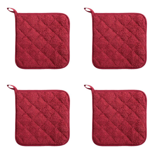 Cotton Kitchen Potholder Heat-Resistant Non-Slip 4PCS