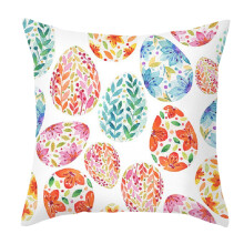 Easter Throw Pillow Cover 18x18 Inch Bunny Floral Decor