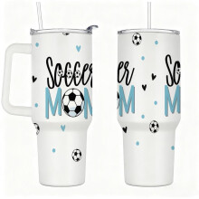 Stainless Steel Insulated Tumbler with Handle Lid and Straw