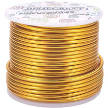 Aluminum Jewelry Craft Wire 10 Gauge 80 Feet Gold 2.5 mm