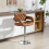 Homcom HOMCOM Adjustable Height Barstool Steel Pole PU Leather, Brown 1