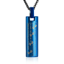 Paw Print Urn Necklace Bar Shape 1 Piece