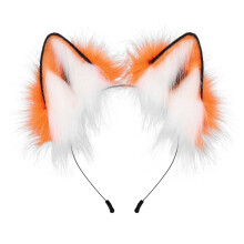 Fox Faux Fur Ears Headband 1 Piece