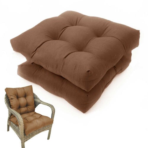 Rocking Chair Cushion Set Water-Resistant Thick Tufted