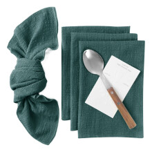 Rustic Cotton Linen Napkin Washable Reusable 16.5x16.5 Inch