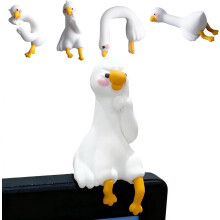 Resin Duck Figurine Decoration for Monitor Desk Dashboard