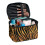 Glitter Zebra Stripes Cosmetic Organizer with Brush Storage 1