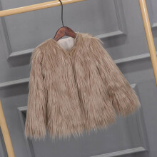 Girls Faux Fur Winter Coat Fleece Lined Size 1-12Y