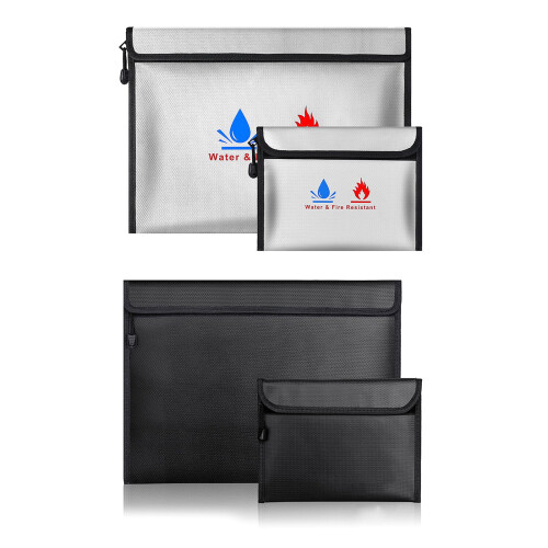 Fireproof Document Bag Waterproof Zipper Money File Bag 2