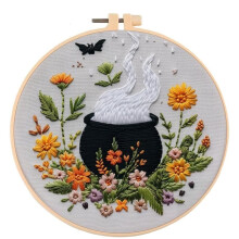 Halloween Embroidery Kit Ghost Gothic Cross Stitch Beginner