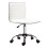 Faux Leather Armless Office Chair - White 1