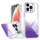 Slim Magnetic iPhone 15 Pro Case 6.1 inch Purple Glitter 1
