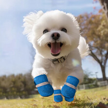 Breathable Mesh Dog Shoes Soft Sole with Reflective Straps