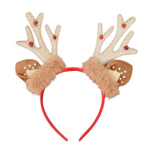 Christmas Headbands Reindeer Antlers Soft Lint Lightweight