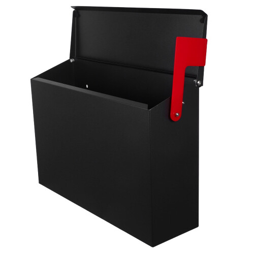 Black Stainless Steel Outdoor Mailbox Large Capacity