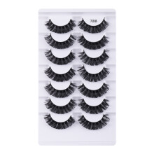 Curly False Eyelashes Natural Thick Voluminous 7 Pairs