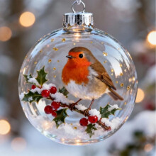 Crystal Cardinal Glass Ornament Red Wild Bird 1 pc