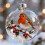Crystal Cardinal Glass Ornament Red Wild Bird 1 pc 1