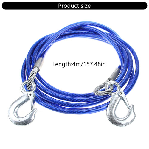 Trailer Tow Rope with Hook 3/5/7 Ton Heavy Duty 1