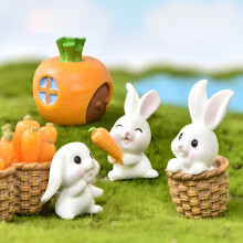Easter Bunny Figurines Spring Farmhouse Decor 3PCS