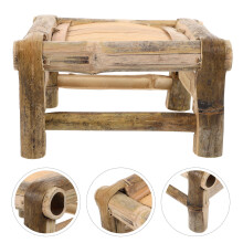 Bamboo Foot Stool Home Use Small Stable with Handle Multi