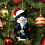 Black Cat Christmas Ornament for Tree or Car Hanging 3