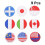 18 pcs clothing appliques assorted colors for crafts 2