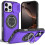 Purple Rugged iPhone 14 Pro Max Case with Rotating Stand 1