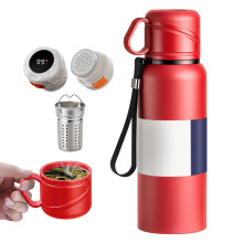 Stainless Steel Vacuum-Insulated Tea Infuser Bottle White
