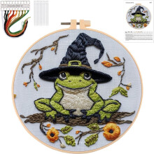 Halloween Embroidery Kit Ghost Gothic Cross Stitch Hoop