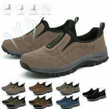 Willtoo Men's Orthopedic Walking Shoes Wide Fit Khaki Size