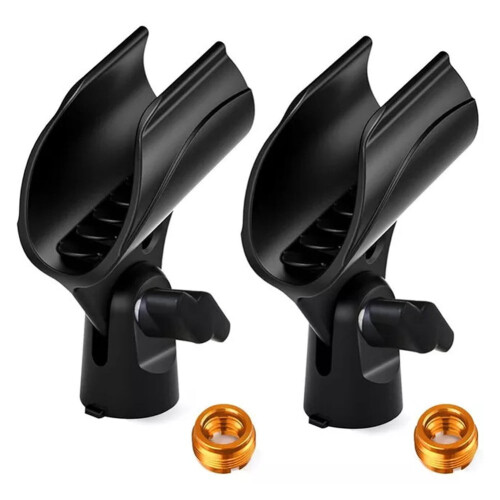 Microphone Clip Holder with 5/8" to 3/8" Adapter