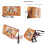 Cat Pumpkin Maple Leaf PU Leather Satchel Set with Makeup 3