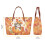 Cat Pumpkin Maple Leaf PU Leather Satchel Set with Makeup 5