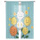Sheer Curtains Yellow White Smile Flowers Blue Texture 7