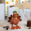 Turkey Doll Ornament Stuffed Figurine 1 Pc Orange 1