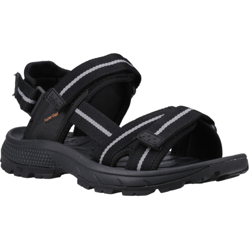 (7 UK, Black/Grey/Orange) Hi-Tec Mens Sierra Sandals