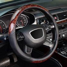 Steering Wheel Cover Microfiber Leather 14.5-15 Inch