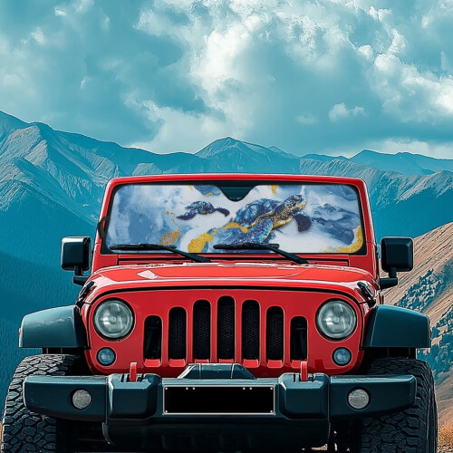 Foldable Windshield Sunshade for Jeep Wrangler JL/JLU 2