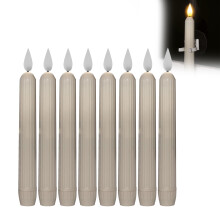LED Flameless Candles Set of 8 with 3D Flickering Flame