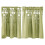 Navy Blue Polyester Cafe Curtains 29x24 Inch Embroidered 1