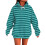 Women's Oversized Fleece-Lined Hoodie Longline Pullover 1