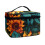 Portable cosmetic bag with floral pattern and zipper 2