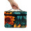 Portable cosmetic bag with floral pattern and zipper 3
