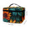 Portable cosmetic bag with floral pattern and zipper 6